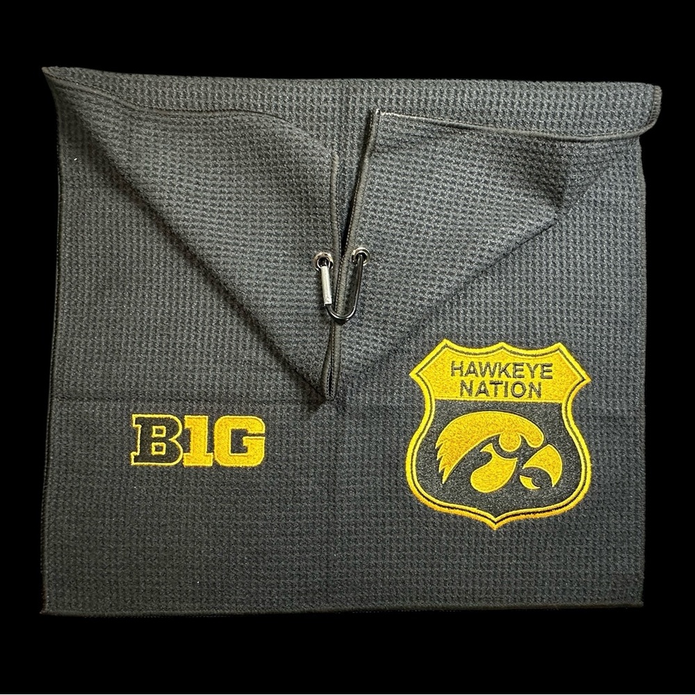 Univ of Iowa (Nation) Towel (8inx25in) 2 Sides (70k Stitches)